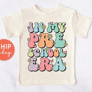 In My Preschool Era Toddler Shirt, Back To School Gift For PreK, Girl Kids School Outfit, Floral School Outfits, Onesies® Brand