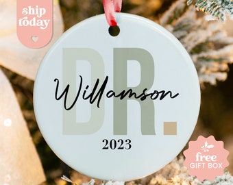 Personalized Doctor Ornament, Custom Healthcare Workers Ornament, Dr Ornament, Doctor Appreciation, Thank You Gift, (CO-141 DR)
