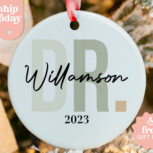 Personalized Doctor Ornament, Custom Healthcare Workers Ornament, Dr Ornament, Doctor Appreciation, Thank You Gift, (CO-141 DR)