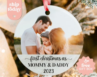 First Christmas As Mommy And Daddy 2023 Ornament, New Baby Christmas Ornament, First Time Parent Christmas Keepsake, New Parents Christmas