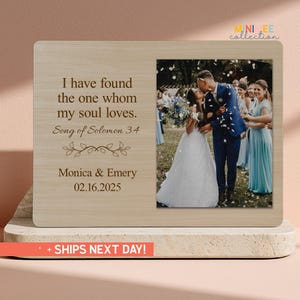 Custom Photo Frame For Wedding Gift, Personalized Photo Frame For Engagement Gift, Wedding Keepsake, Custom Frame Home Decor(PS-COU29)