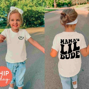 Mama's Lil Dude Shirt, Mamas Boy Clothing, Boy Toddler Outfit Gift From Mom, Baby Shower Outfit For Kid, FBC-FAM7, Onesies® Brand image 5