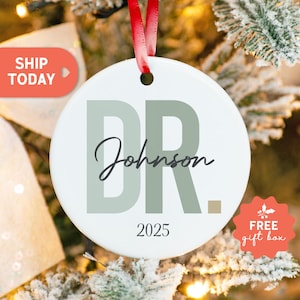 Personalized Doctor Ornament, Custom Healthcare Workers Ornament, Dr Ornament, Doctor Appreciation, Thank You Gift, (CO-141 DR)