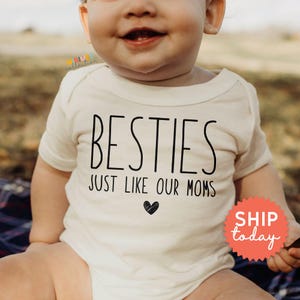 Cute Besties Just Like Our Moms Onesies® Brand, Best Friends Newborn Bodysuit, Matching Baby Outfits, Cute Baby Gift, (BC-TRE7)