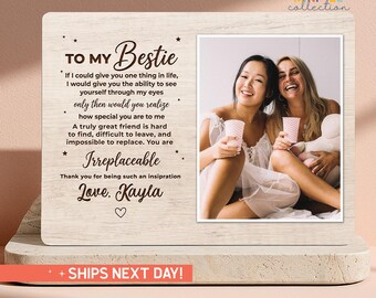 Personalized Best Friend Gift, Custom Best Friend Picture Frame with Poem and Name(PS-TRE5)