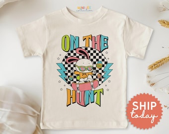 On The Hunt Toddler Shirt, Spring Toddler Shirt, Funny Easter Family Shirt, Festive Holiday Toddler Tee, (BC-EAS111)