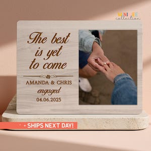 Regalo de compromiso personalizado, marco de fotos personalizado para recuerdo de boda, recuerdo de compromiso, regalo para pareja (PS-COU39)