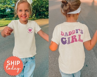 Daddy's Girl Toddler Shirt, Father's Day Youth Shirt, Perfect Gift for Daddy, Toddler Girl Front/Back T Shirt, (FBC-DAD2)