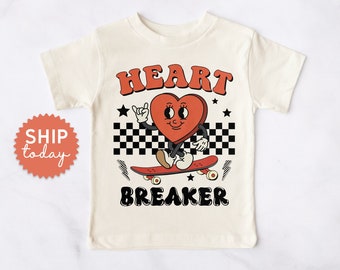 Heart Breaker Toddler T-shirt, Happy Valentine’s Day Shirt, Valentines Kids Gift, Shirt for Kids, (BC-VAL90)