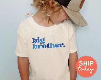 Camiseta de Hermano Mayor para niño pequeño, camiseta para hermano, camisetas para hermano, anuncio de embarazo, camiseta familiar, regalo para nuevo hermano (BC-FAM84)