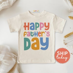 Glücklicher Vatertag Shirt für Kleinkinder, buntes Vatertags-T-Shirt, Vatertags-Outfit für Kinder, Vatertags-Kinder-T-Shirt ( BC-DAD50 )