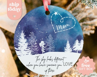 Mom Memorial Ornament, Christmas Keepsake For Loss Of Love One, Remembrance Ornament, Memorial Keepsake