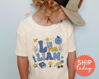 Back to School Boys Shirt | Personalized Name Tee for Toddler (BC-SCH183)