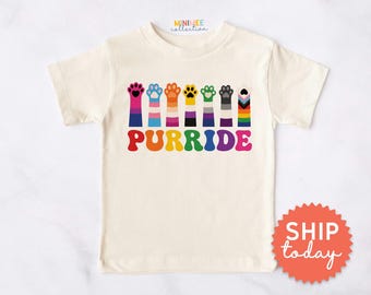 Funny Pride Month Toddler Shirt | Pride Dog Lover Tee | LGBTQ Pet Parent Gift | Colorful Paw Print Top (BC-PRI122)
