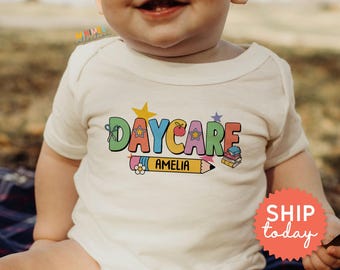 Personalized Daycare Baby Onesies® Brand, Custom First Day of Daycare Bodysuit(BC-SCH198)