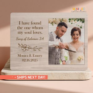 Personalized Photo Board For Wedding Gift, Custom Photo Frame For Engagement Keepsake, Gift For Couple, Wedding Photo Display(PS-COU30)