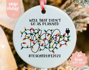 Personalized Teacher Christmas Ornament, Custom Teacher Thank You Gift, End of Term Teacher Keepsake, Appreciation Gift