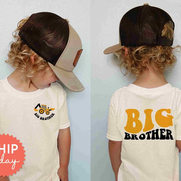 Big Brother Shirt, Cute Brother Announcement Clothing, New Sibling Toddler Shirt, Big Brother To Be Outfit, Baby Announcement, (FBC-FAM10)