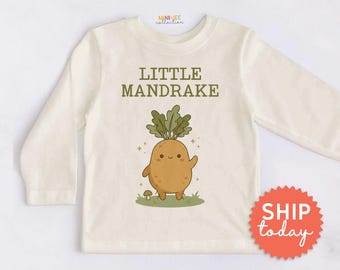 Little Mandrake Kids Shirt - Cute Fantasy Plant Toddler Tee - Woodland Outfit(BC-TRE279)
