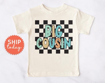 Big Cousin Shirt, Future Big Cousin Toddler Outfit, Crazy Cousin Crew Apparel, Cousin Birthday Gift, Cousin Announcement Shirt, (BC-FAM30)