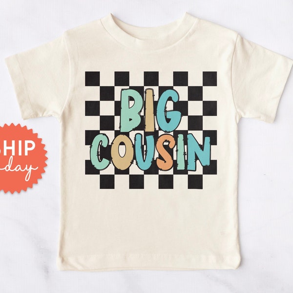 Big Cousin Shirt, Future Big Cousin Toddler Outfit, Crazy Cousin Crew Apparel, Cousin Birthday Gift, Cousin Announcement Shirt, (BC-FAM30)