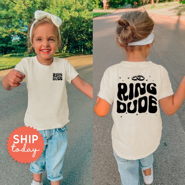 Ring Dude Shirt, Wedding Rehearsal Outfit, Getting Ready Clothing For Kids, Ring Dude Proposal Gift For Toddler, (FBC-WED14)