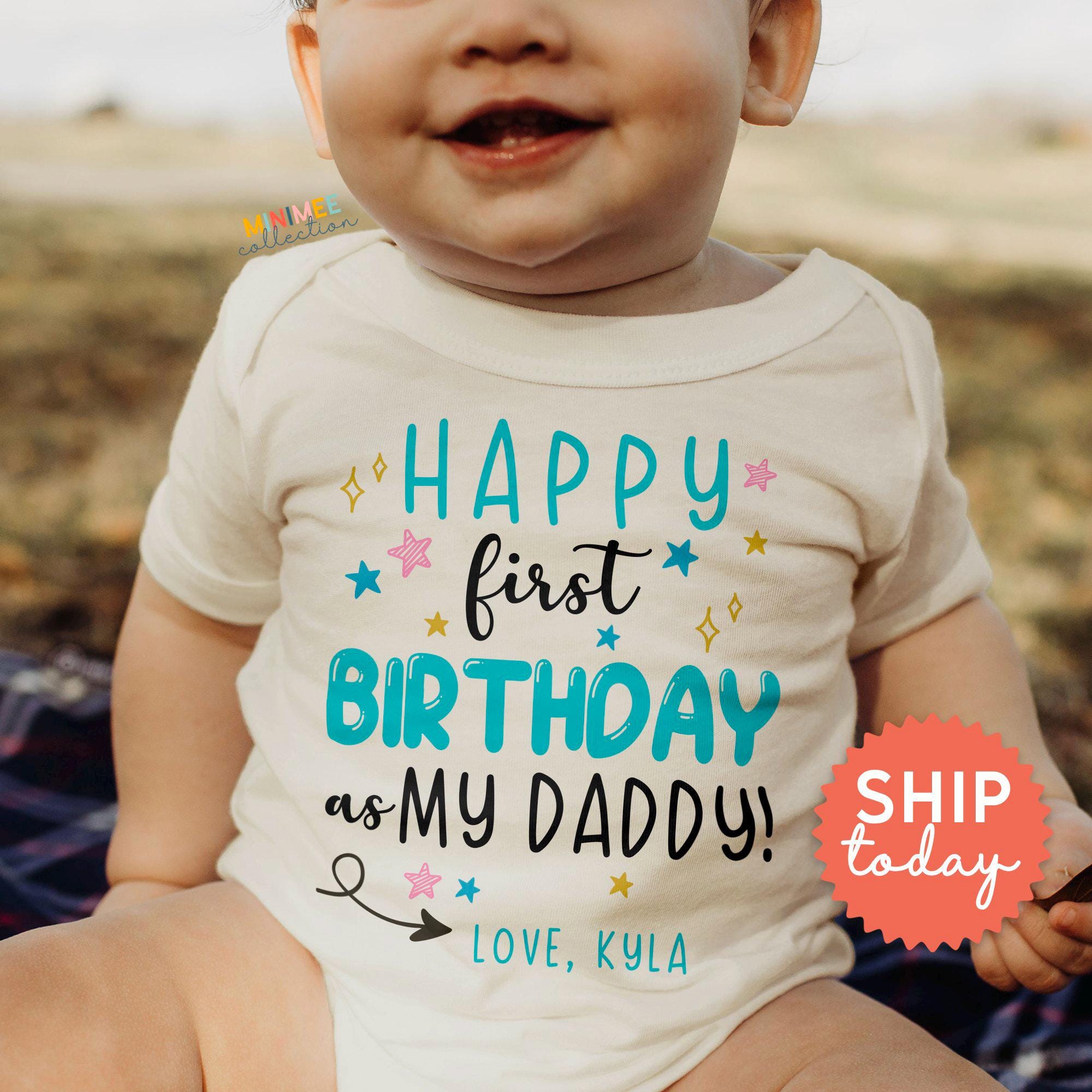 1st Birthday Wishes Happy Birthday Daddy Vest Happy 1st Birthday