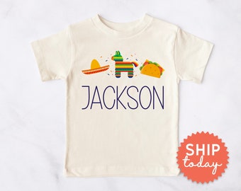 Personalized Mexican Toddler Shirt, Custom Cinco de Mayo Kid Shirt, Mexican Toddler Tee, Kids Holiday Shirt, (BC-CDM10)