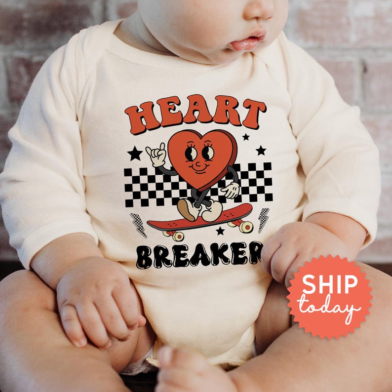 Heart Breaker Toddler T-shirt, Happy Valentine’s Day Shirt, Valentines Kids Gift, Shirt for Kids, (BC-VAL90) image 4