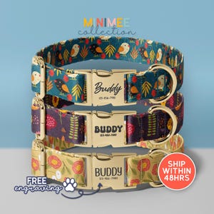 Personalized Dog Collar With Name Engraving, Custom Engraved Name Dog Collars For Pets, Personalized Engraved Name Dog Collar Gift(DC-259)