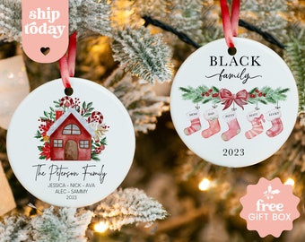 Personalized Family Christmas Ornament, Custom Family Christmas Keepsake, Family Christmas Gift, Family Ornament