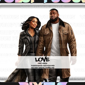 Love 9 | Black Love | Couples | Digital art | African American | Girlfriend | Boyfriend | Curvy | Voluptuous | Married Couple | Clipart