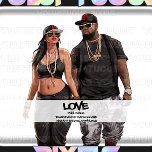 Love 13 | Real Love | Couples | Digital art | African American | Girlfriend | Boyfriend | Curvy | Voluptuous | Married Couple | Clipart
