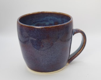 Handmade Pottery | Ombre Blue and Brown Ceramic Handled  display picture 1