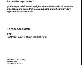 Spanish PDF Contacts