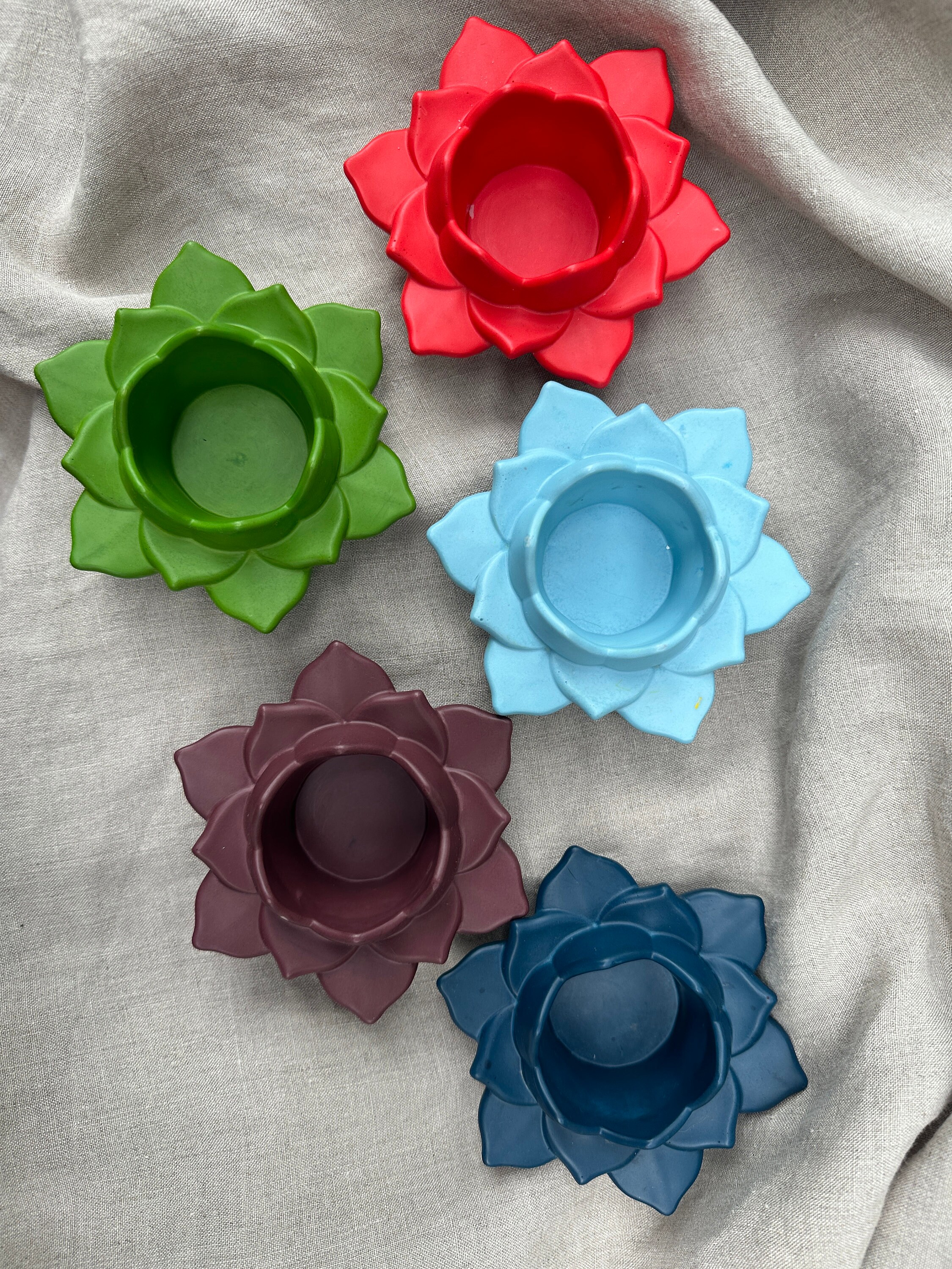 Candle Holder, Tealight, Lotus Flower Candle Holder, Ritual Candle