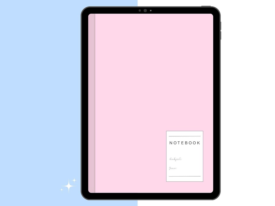 Goodnotes Cute Minimal Digital Notebook - Pink - Etsy