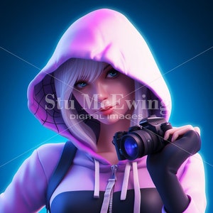 Web of Destiny: Spider-Gwen Original Digital Portrait