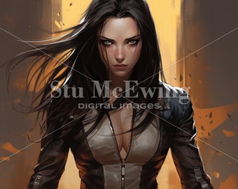 X-23 Unleashed Digital Portrait (Zoomed Varient)