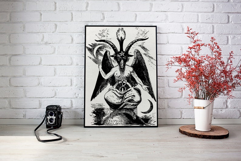 Vintage Baphomet Print Occult Poster Satanic Wall Art - Etsy