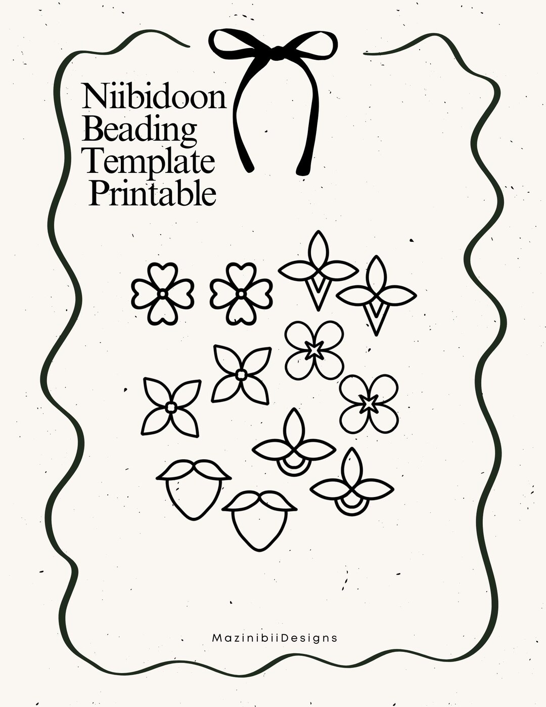 Digital Download Beading Template by Mazinibiidesigns | 1 PDF File ...