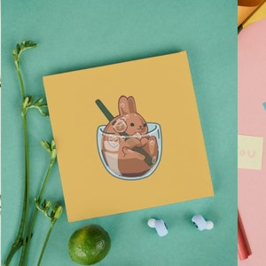 Série Bunny Drink - Float à la racinette, lait aux fraises, moka glacé, limonade, chocolat chaud, citrouille épicée, ube et matcha latte,