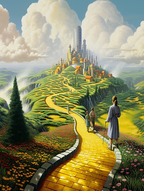 Wizard of Oz Yellow Brick Road Tapestry - Etsy