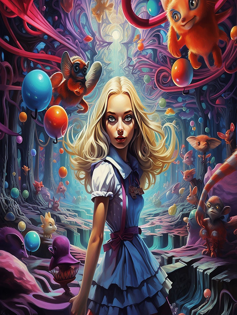 Chasing Rabbits Tapestry Collection #2 Art - Alice in Wonderland
