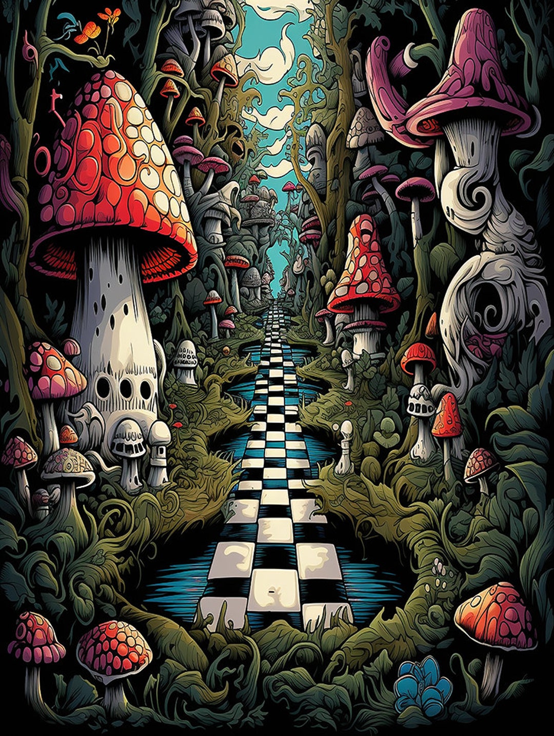 Chasing Rabbits Tapestry Collection #2 Art - Alice in Wonderland