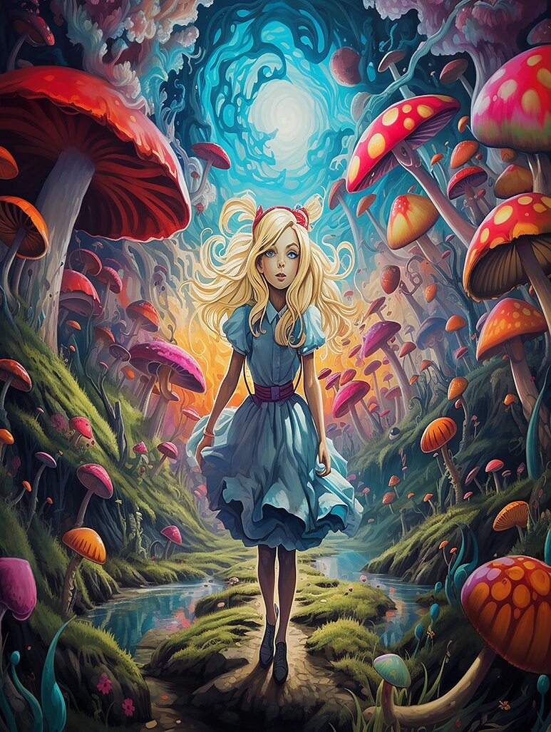 Chasing Rabbits Tapestry Collection #2 Art - Alice in Wonderland