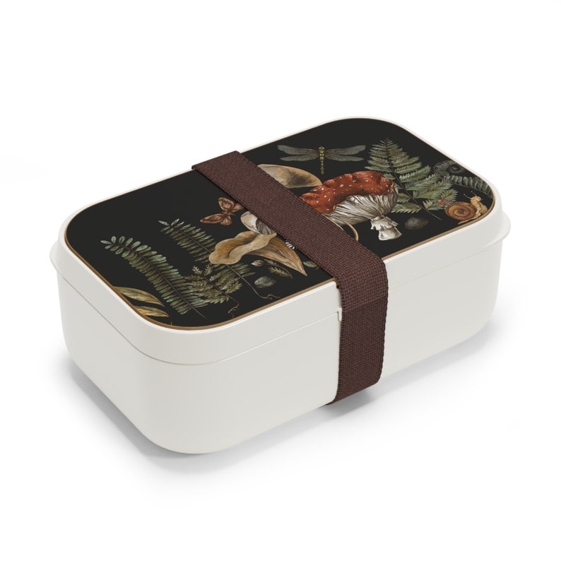 Cottagecore Bento Box For Adults Rustic Amanita Mushroom And Wild