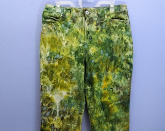 Women's tie dye jeans, stretchy, camo, camouflage, pants for her, gift for her, upcycled, festival jeans
