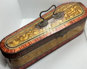 Superb Condition McFarland & Lang Violin Shaped Biscuit Tin c1910