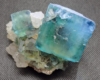 Green Okorusu Fluorite w\ Quartz Flowers_319gr